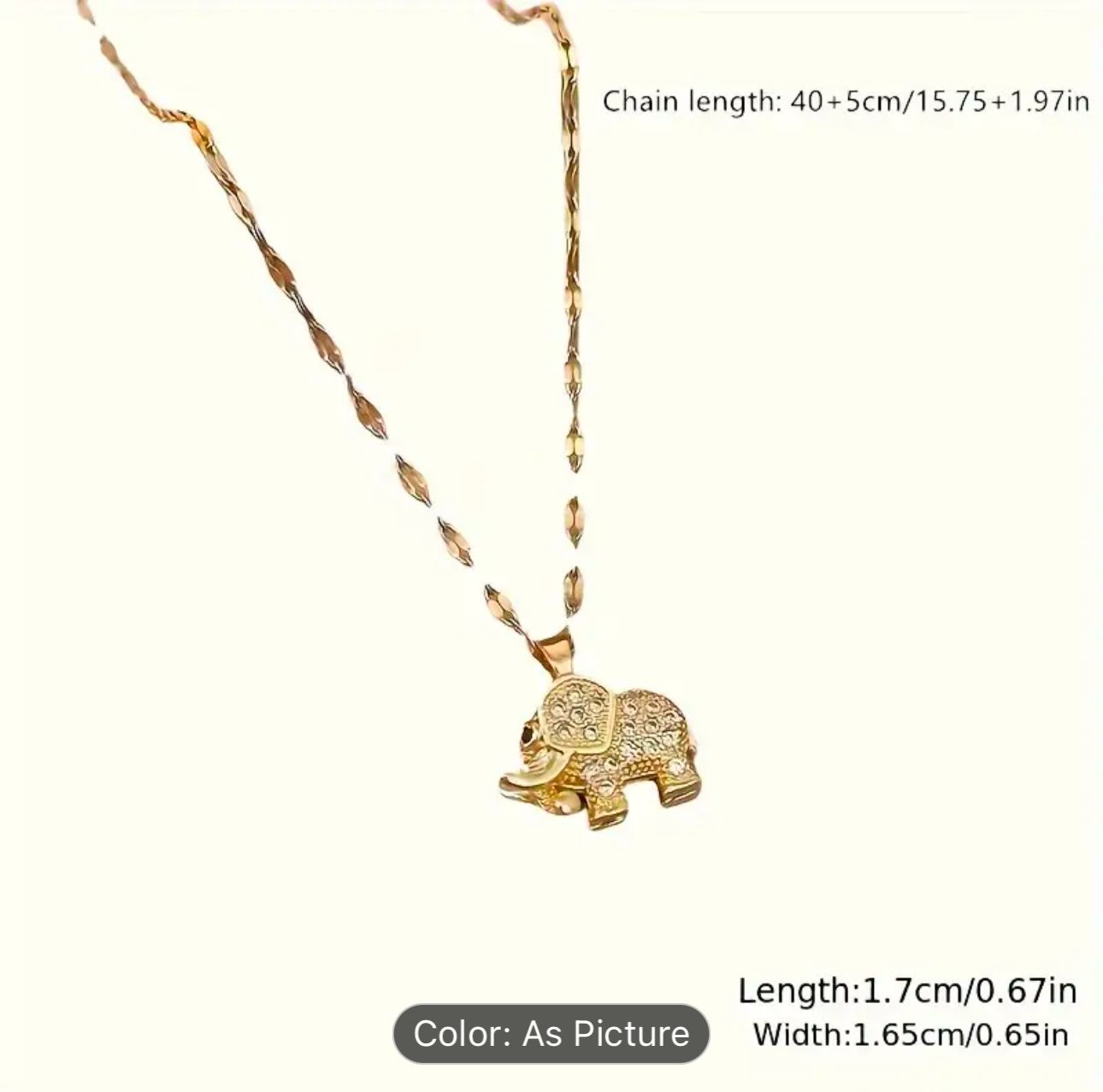 Stainless Steel Elephant Gold-Plated Chain in Germany