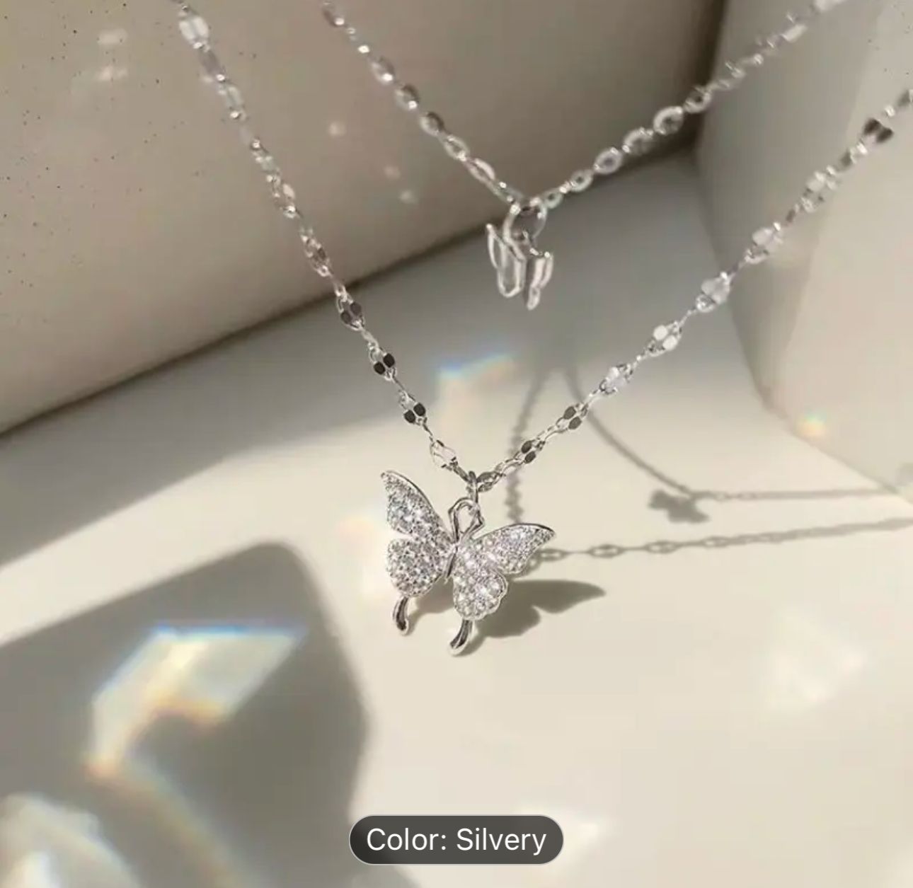 Butterfly Necklace, Ladies Exquisite Double-layer Clavicle Chain Necklace Jewelry in Berlin