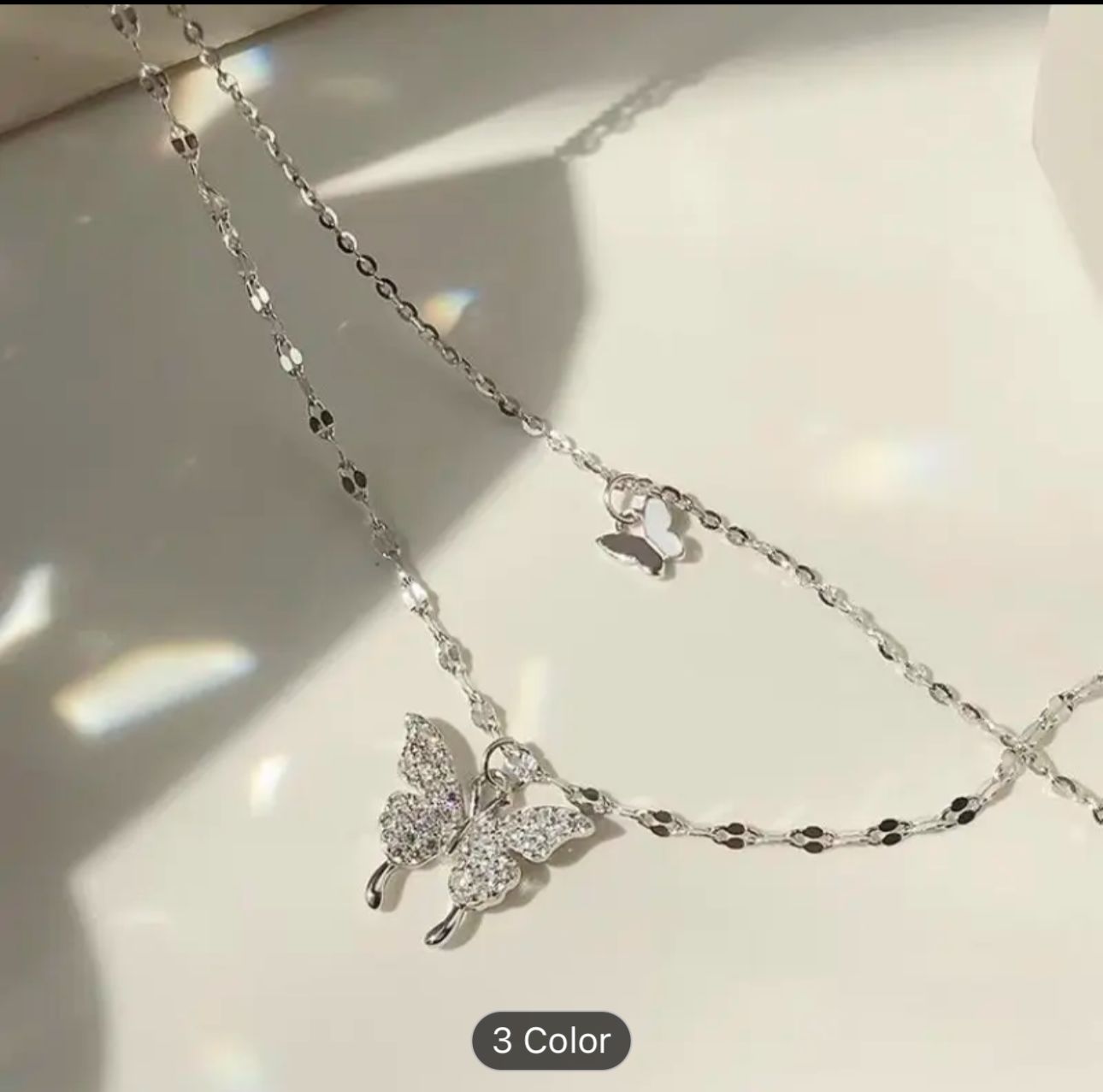 Butterfly Necklace, Ladies Exquisite Double-layer Clavicle Chain Necklace Jewelry in Berlin