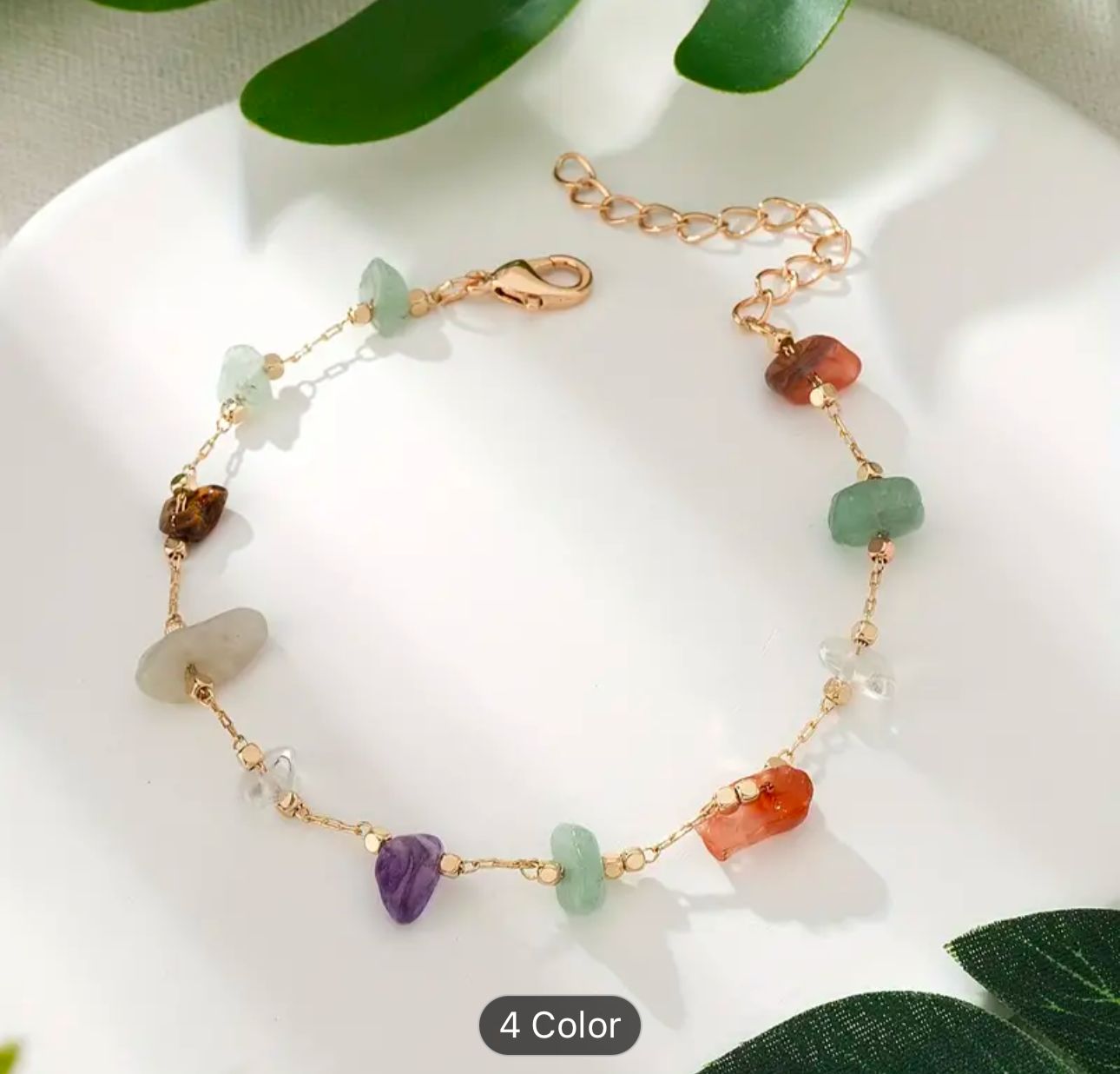 Natural Stone Beaded Ankle Bracelet in Berlin