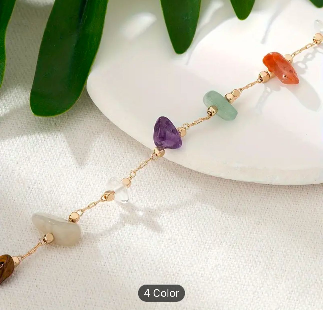 Natural Stone Beaded Ankle Bracelet in Berlin