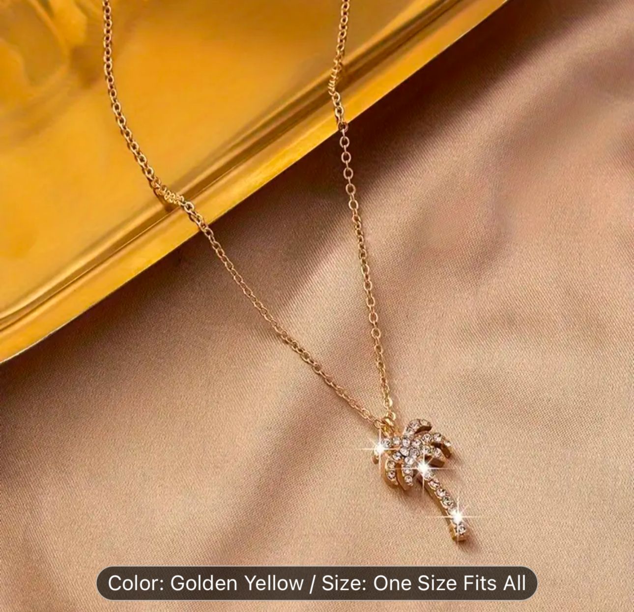 Palm Tree Pendant Necklace Gold plated chain in Berlin