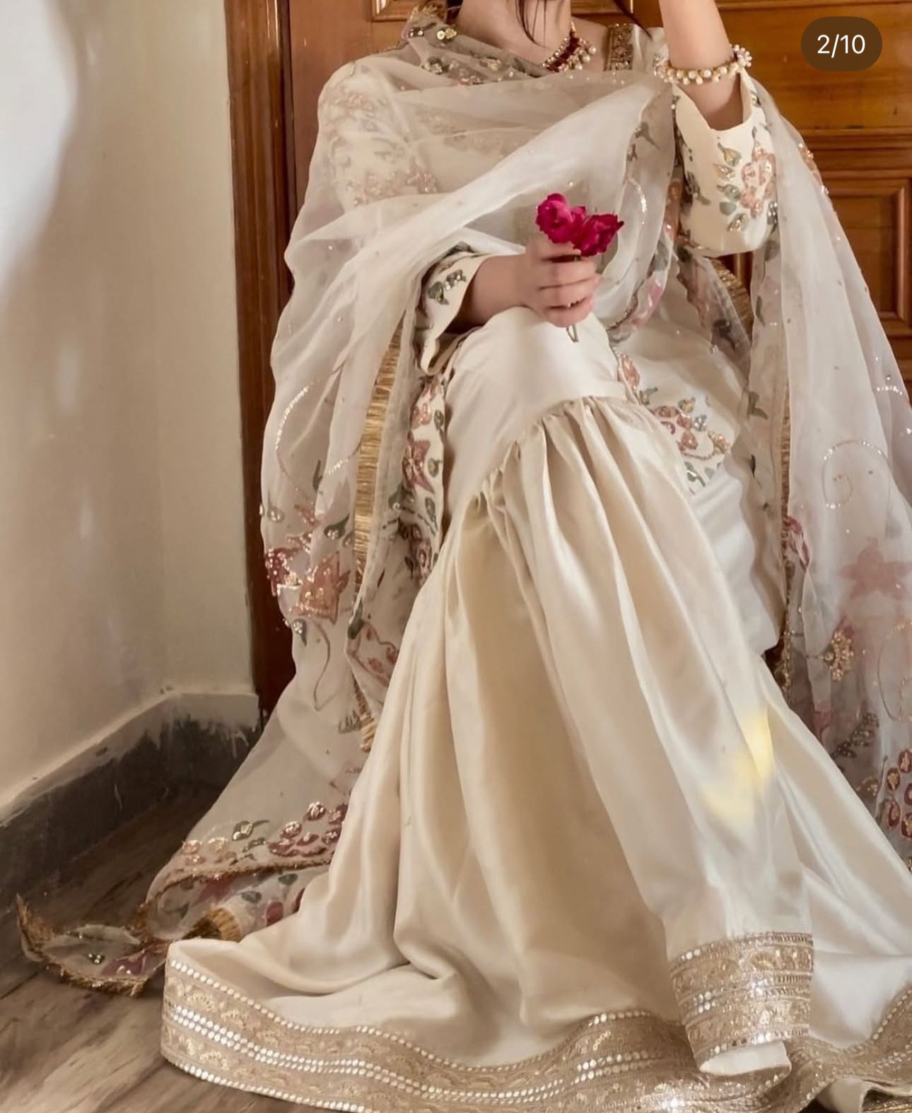 Kurta Sharara and Dupatta Set with Beautiful Sequence and Moti Work in Berlin