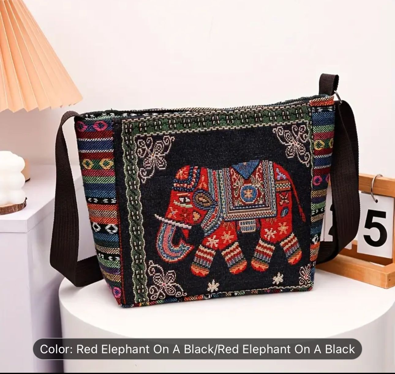 Vibrant Elephant Crossbody Bag in Munich