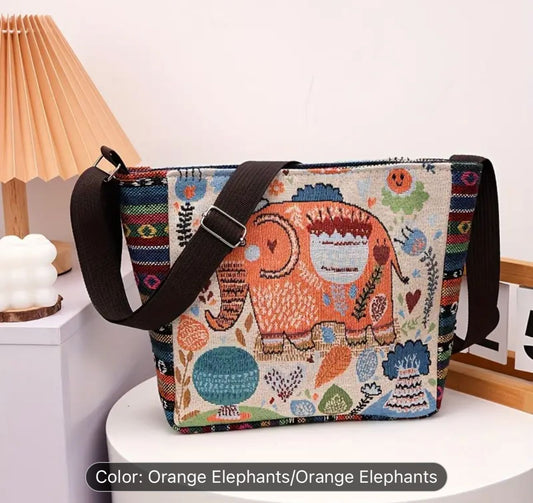 Vibrant Elephant Crossbody Bag in Germany