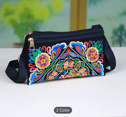 Bohemian Style Clutch Bag, Embroidered Wrist Bag in Berlin