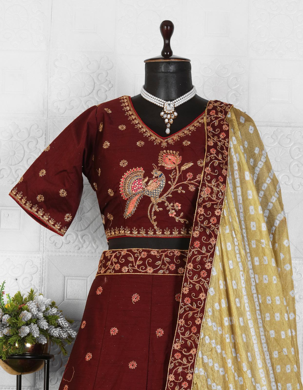 Maroon Elegance Lehenga Choli With Dupatta in Berlin