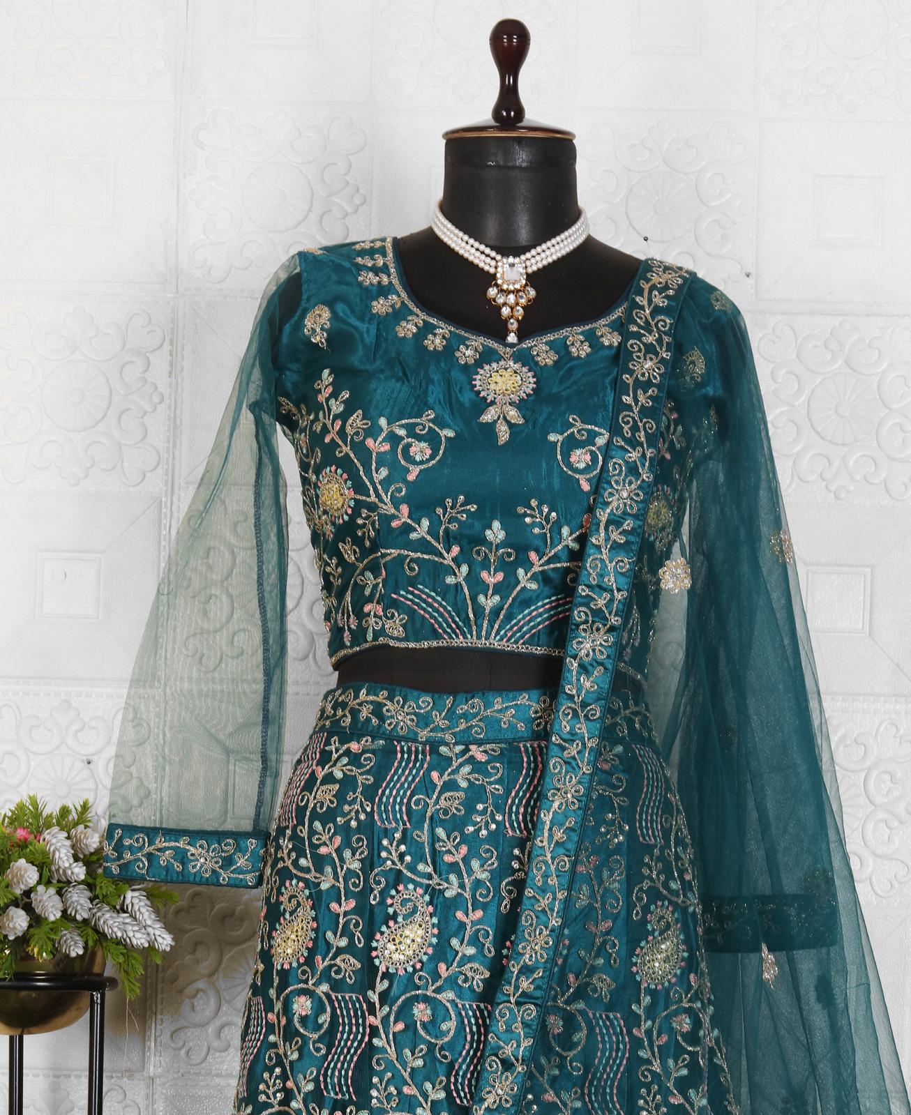 DESIGNER EMBROIDERY WORK LEHENGA CHOLI IN GERMANY