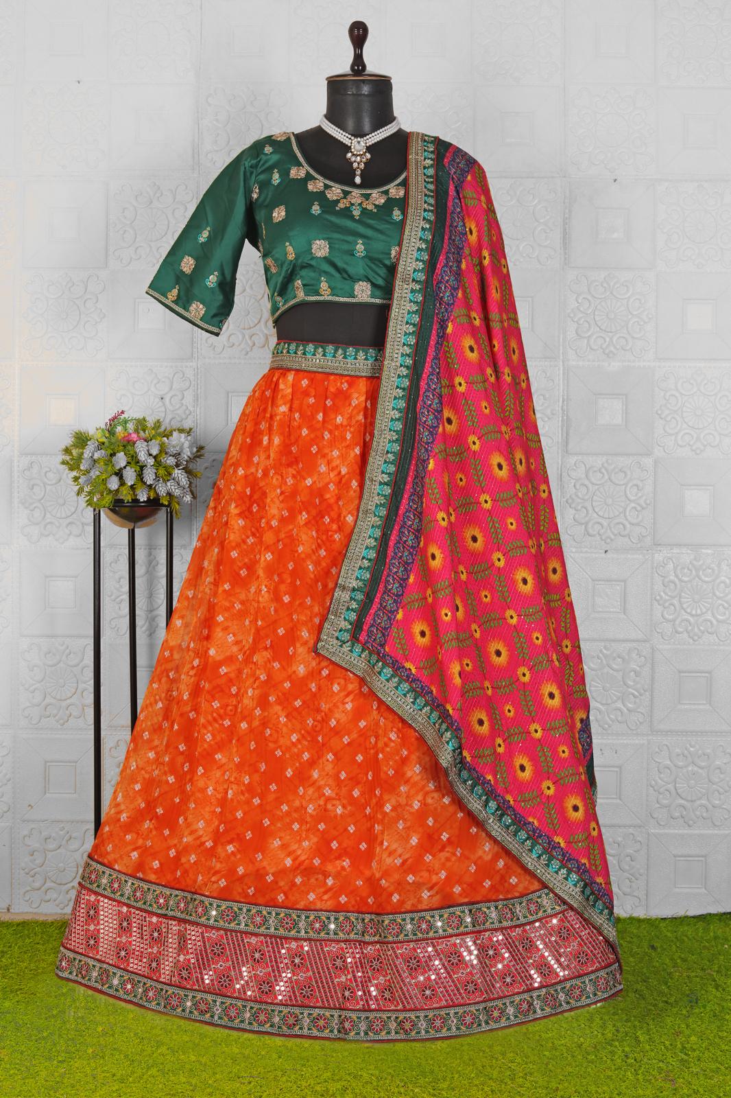 Woven Lehenga Choli Set with Dupatta in Germany