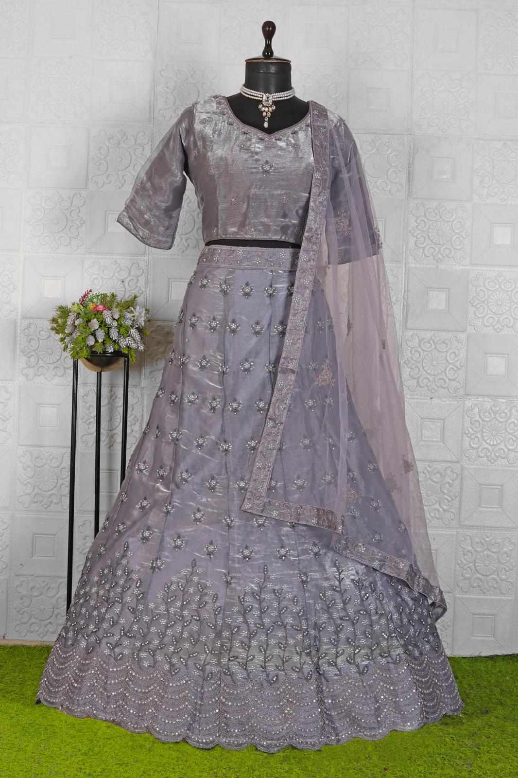 Embroidered Stitched Lehenga Choli with dupatta in Germany