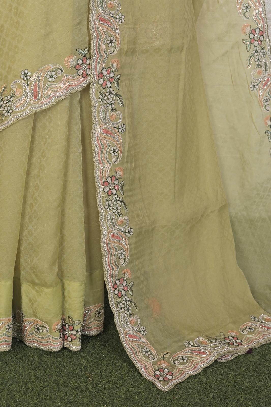 organza Embroidered Saree in Germany
