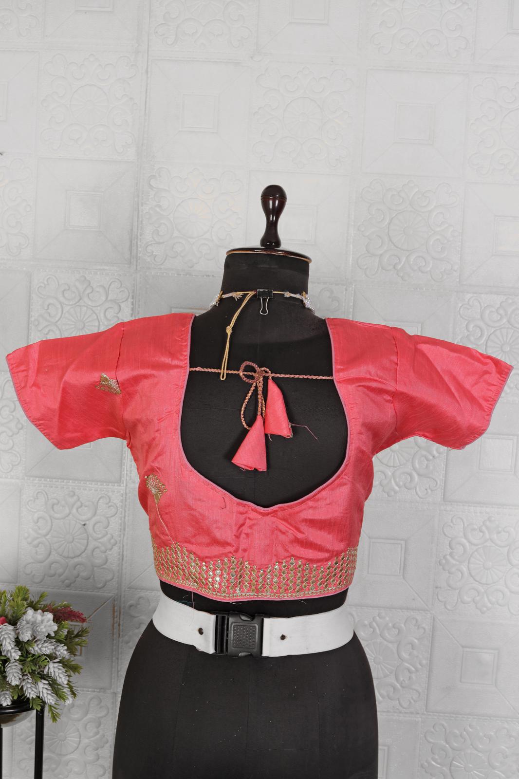 Beautiful organza saree with stitched blouse in Munich