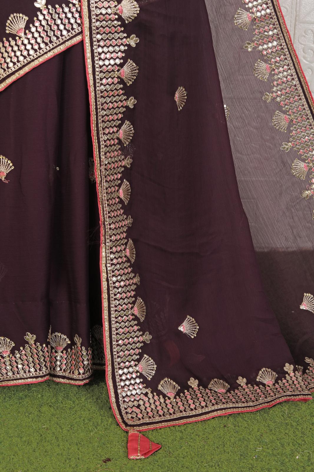 Beautiful organza saree with stitched blouse in Munich