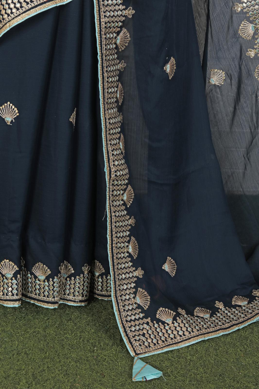 Beautiful organza saree with stitched blouse in Munich