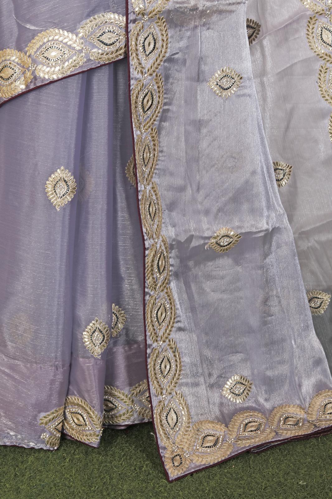 Lavender Embroidery Work Saree for women in Berlin