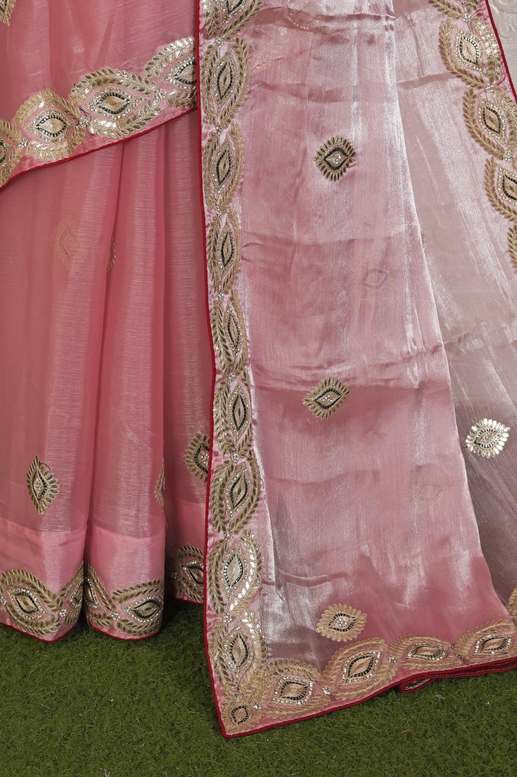 Pink Embroidery Work Saree for women in Munich