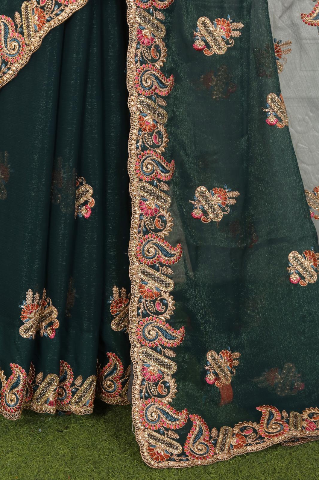 Trendy Embroidered Organza Saree in Germany