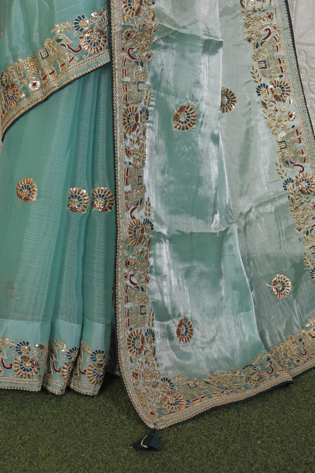 Unique Embroidered Organza Saree in Berlin