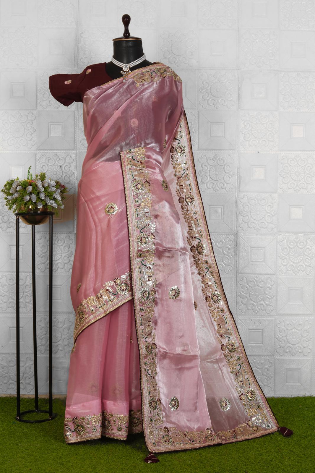 Unique Embroidered Organza Saree in Berlin
