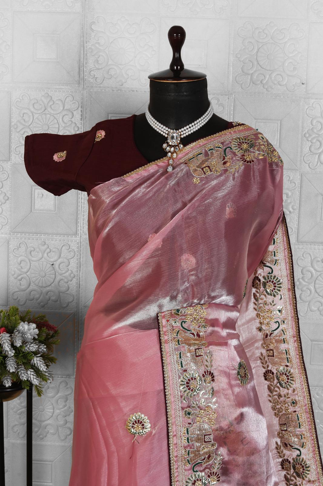 Unique Embroidered Organza Saree in Berlin