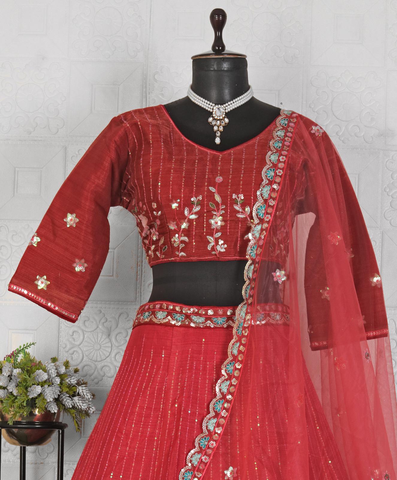Women Embellished Flared Lehenga Choli Set in Germany