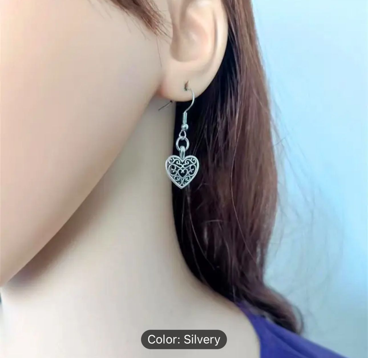 Filigree Heart Earrings in Germany
