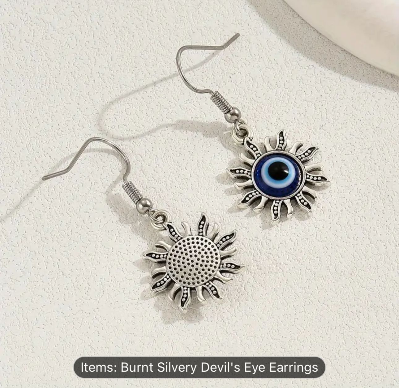 Pretty cute spiritual evil eye silver Earrings in Berlin