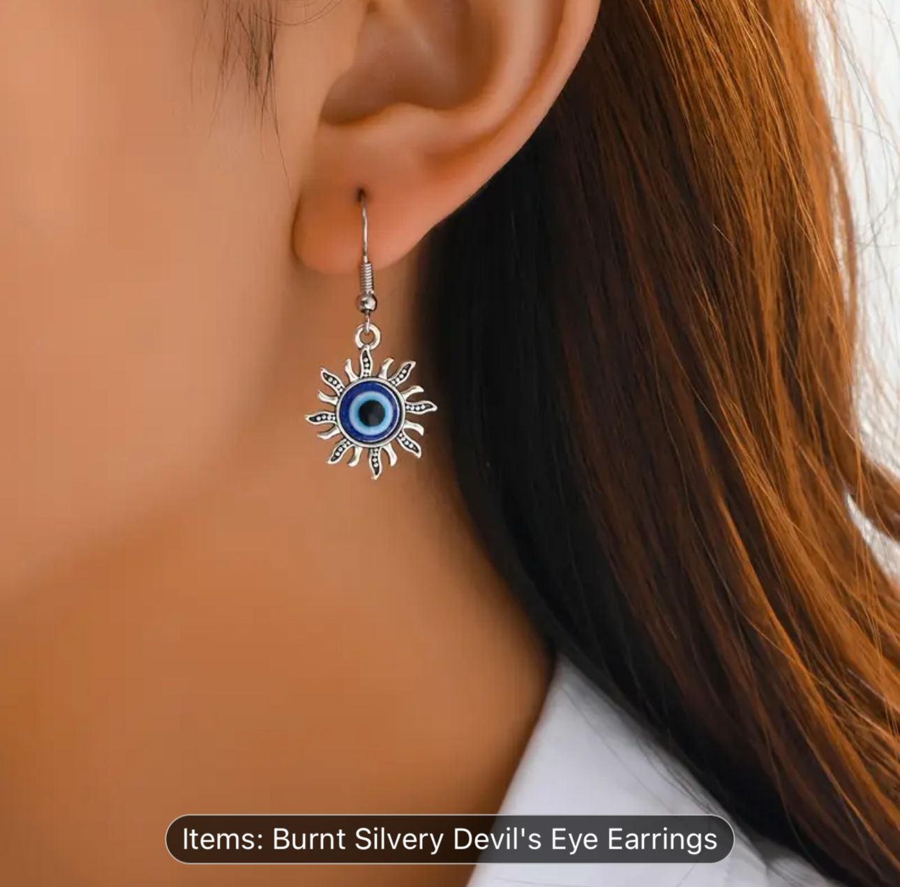 Pretty cute spiritual evil eye silver Earrings in Berlin