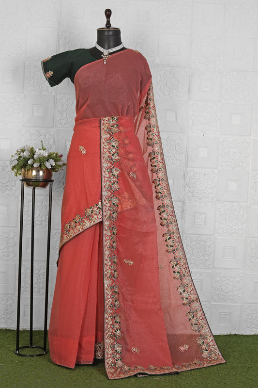 Chiffon Beautiful Embroided Saree in Germany