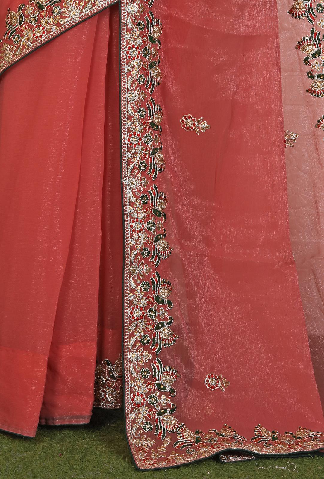 Chiffon Beautiful Embroided Saree in Germany