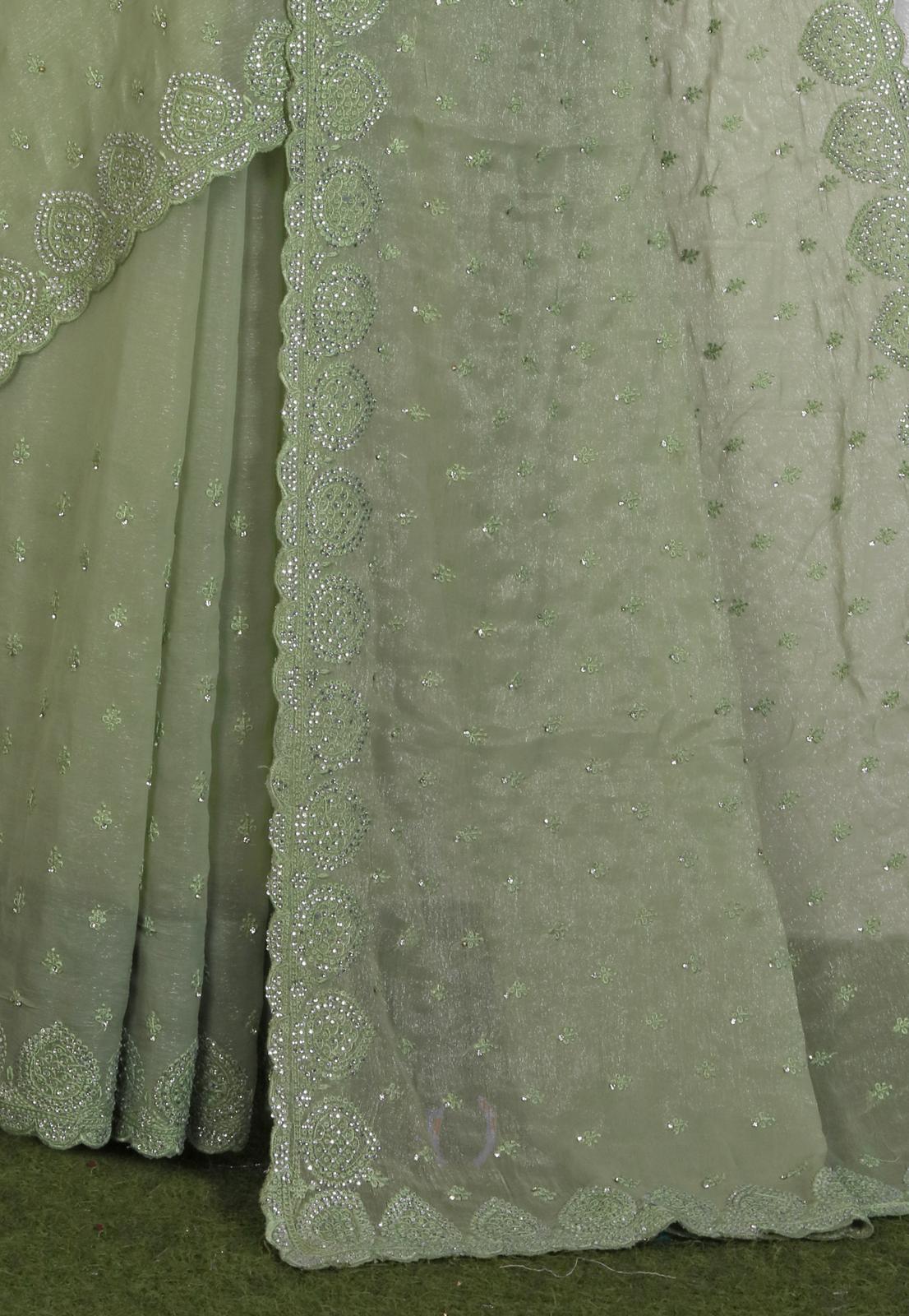 Chiffon Beautiful Embroided Saree in Germany