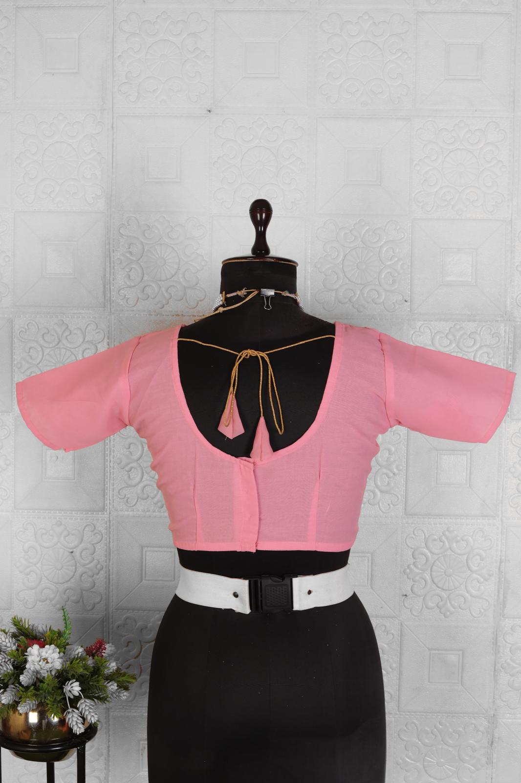 GEORGETTE SAREE WITH MIRROR WORK WITH STITCHED BLOUSE IN BERLIN