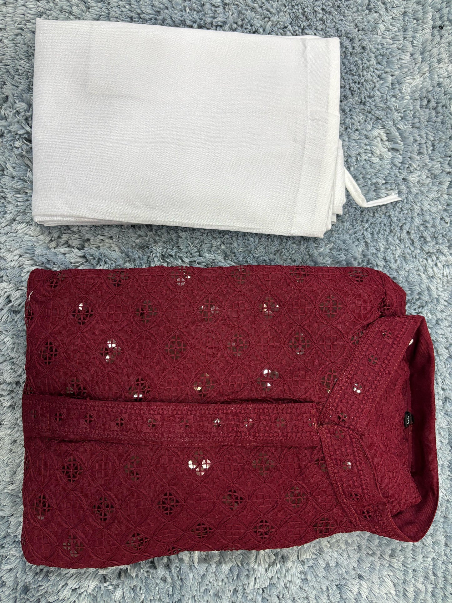 MENS CHIKENKARI HEAVY RAYON KURTA IN GERMANY