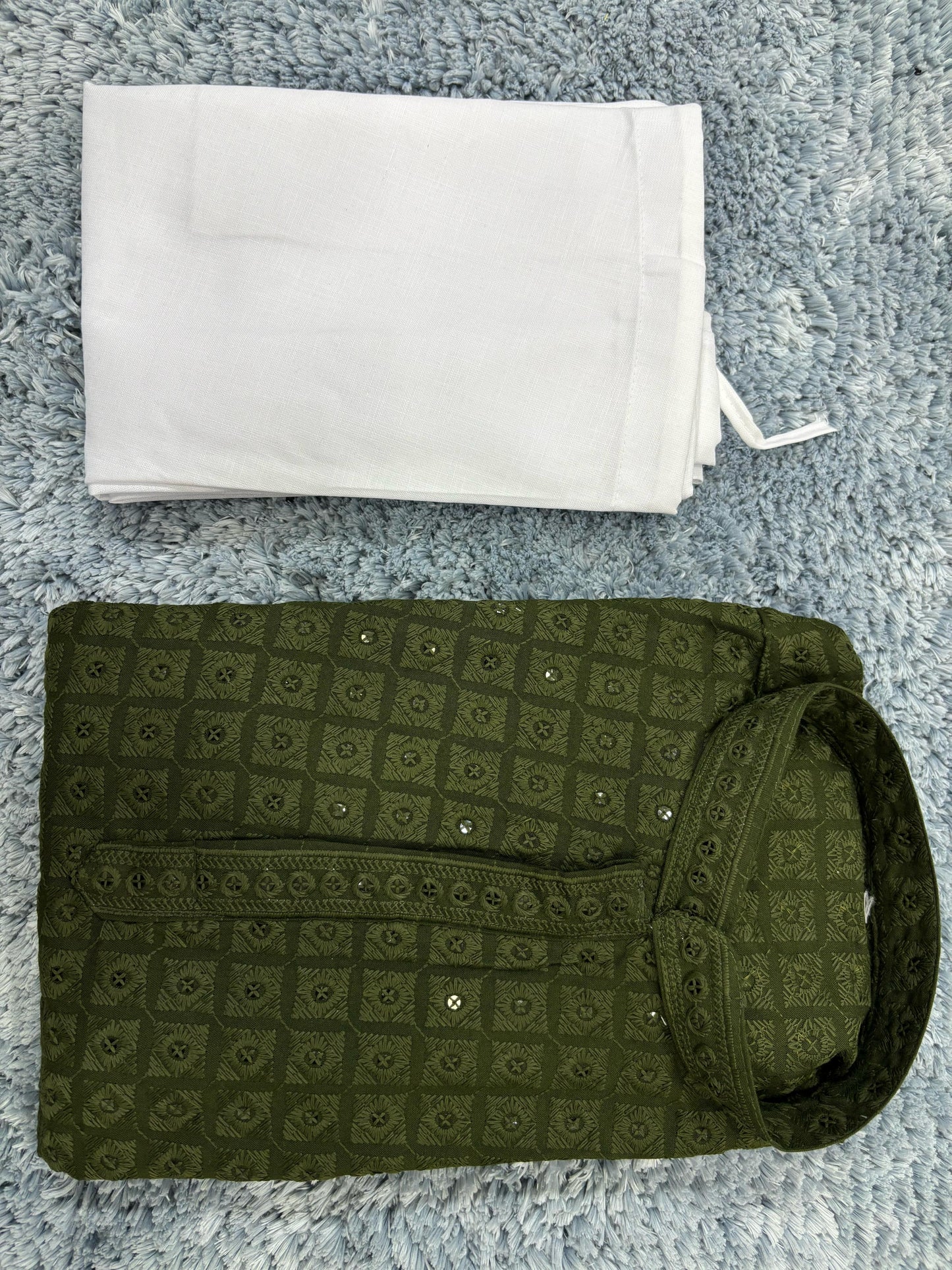 MENS CHIKENKARI HEAVY RAYON KURTA IN GERMANY