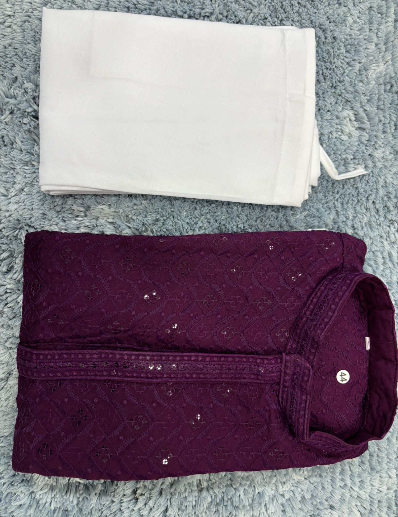 MENS CHIKENKARI HEAVY RAYON KURTA IN GERMANY