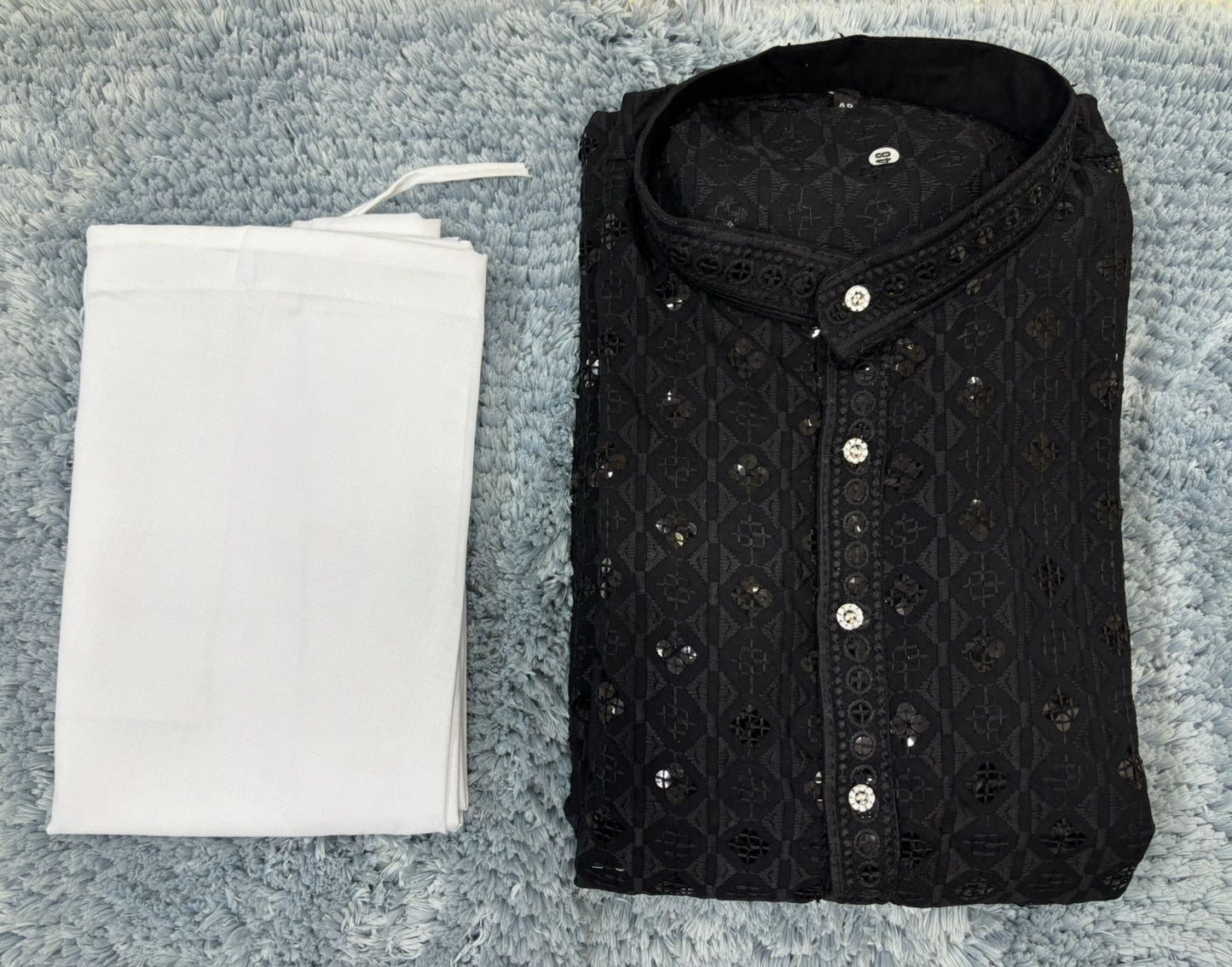MENS CHIKENKARI HEAVY RAYON KURTA IN Germany