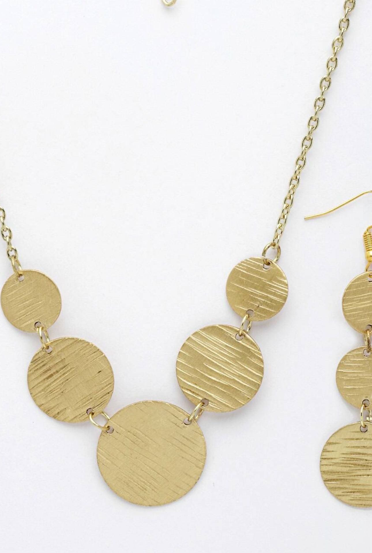 Circle Design Long Chain Necklace with Earring for Women and Girls in Munich