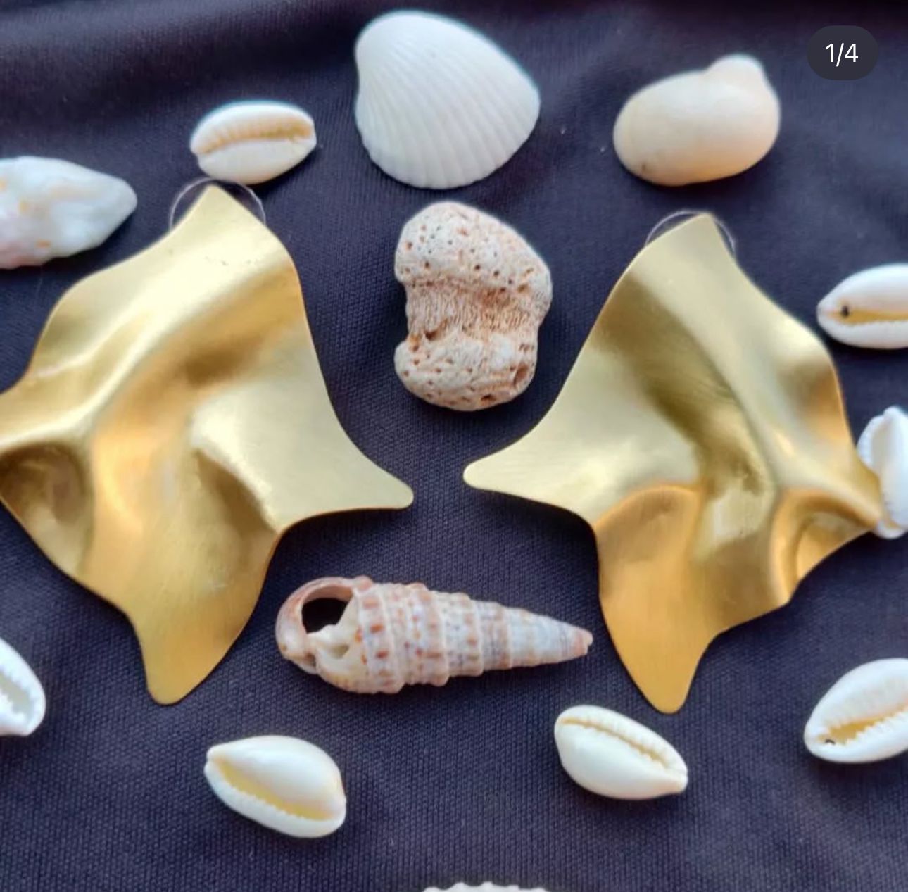 Square Shape Brass Handmade Earring in Germany