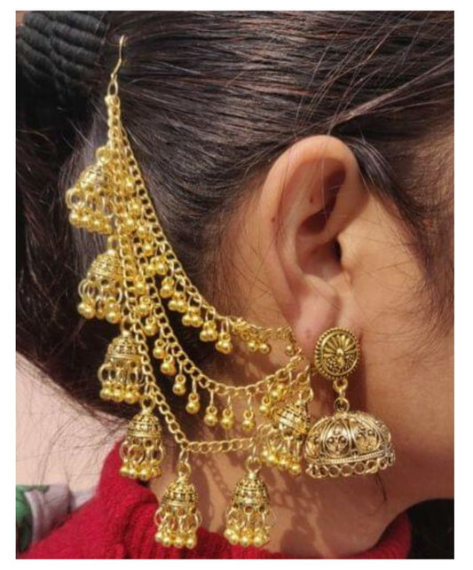 Golden Tone Stud Jhumka Earrings in Germany