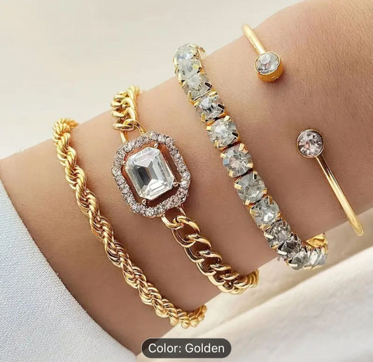 Gold-plated layered Chain Bracelet in Germany