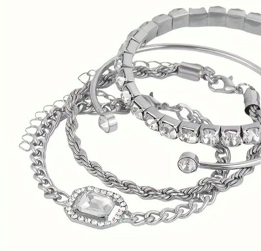Silver-plated layered Chain Bracelet in Germany
