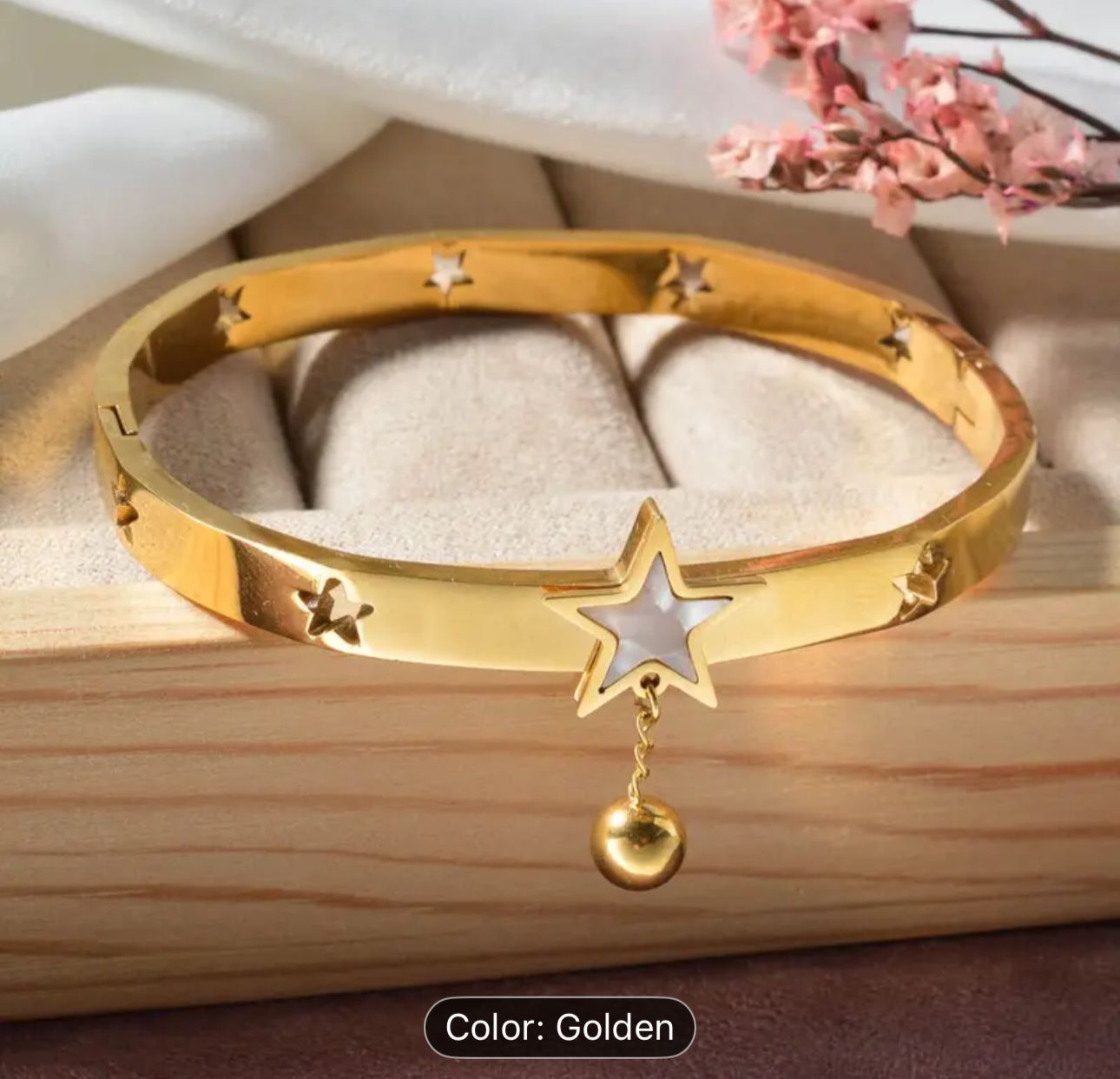 Fashionable Cute Korean Style Geometric Star Stainless Steel Bracelet in Germany