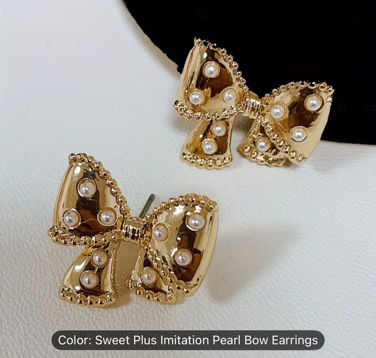 Gold Plated Trendy Small Needle Bow Knot Shape Korean Earrings Alloy Earring Set in Germany