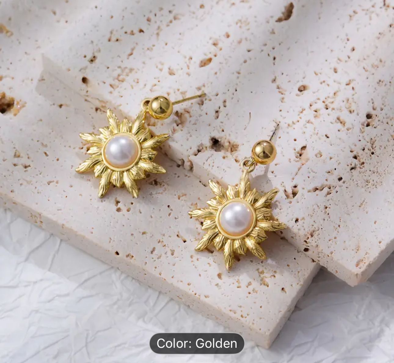 Sun Pearl Drop Earrings in Germany