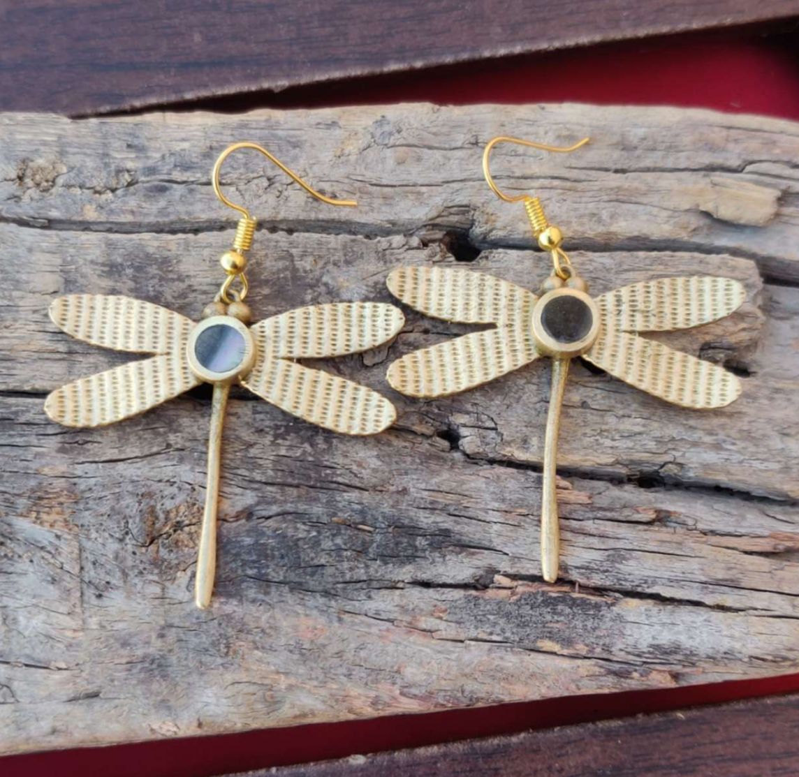 Modern Artistic Brass Handmade Wing Earring in Munich