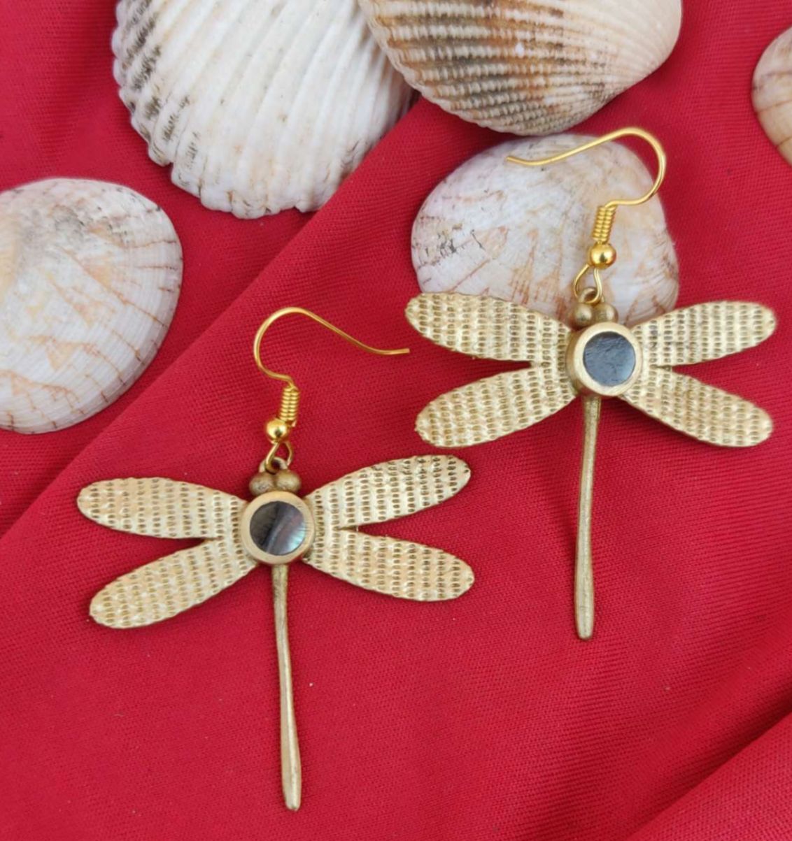 Modern Artistic Brass Handmade Wing Earring in Munich