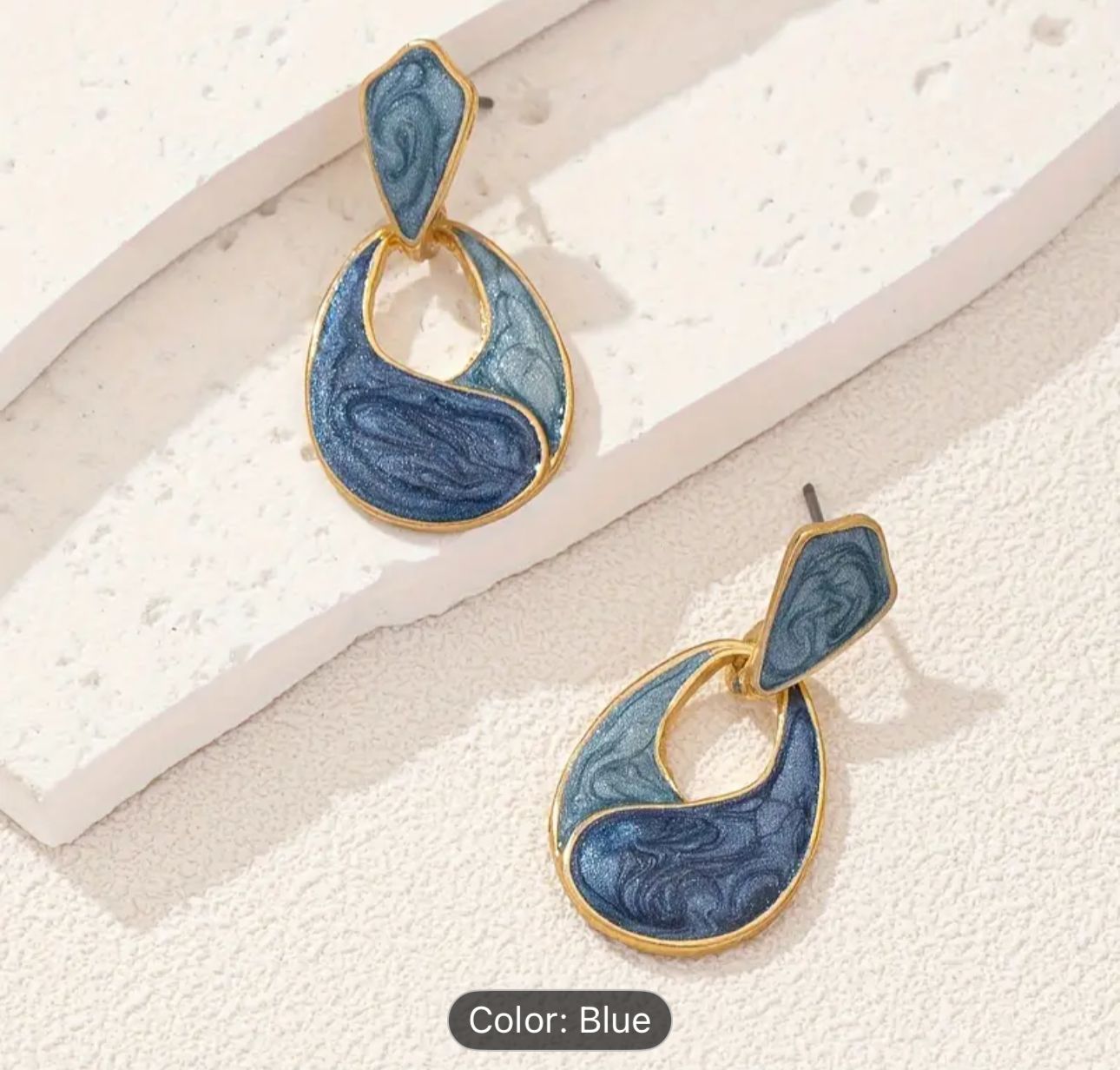 Korean metal leaf stud earrings for Women in Berlin