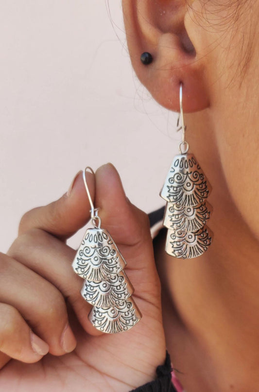 Stylish Oxidized Silver Earrings in Munich