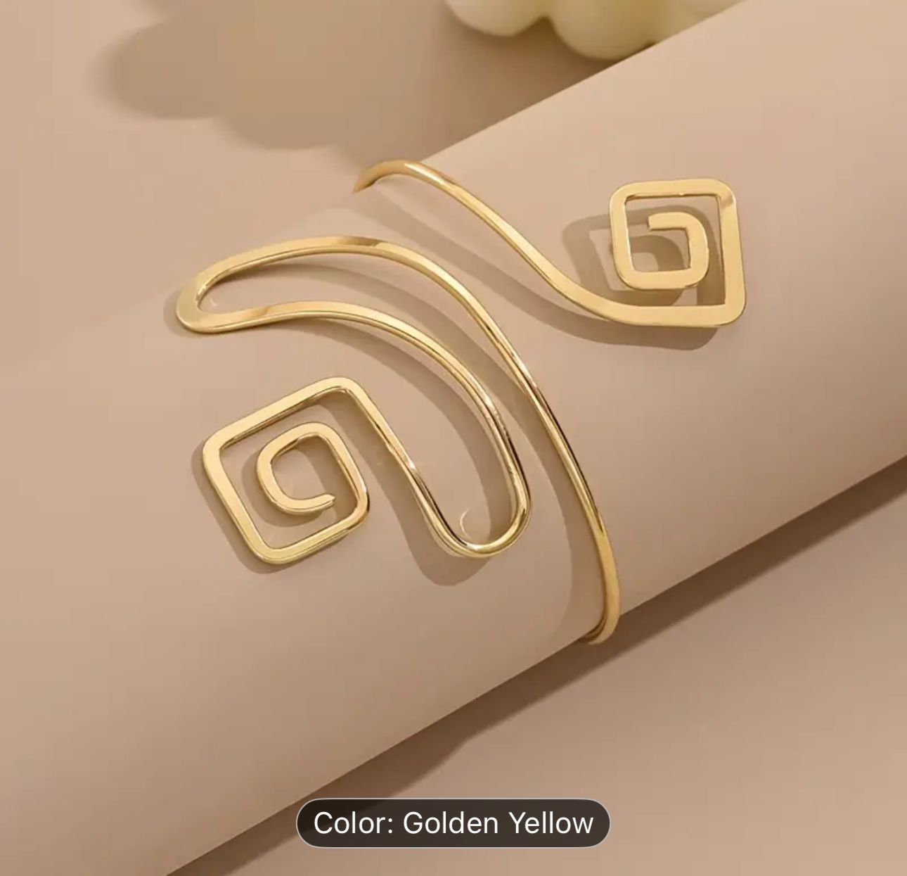 Elegant Geometric Twisted Circle Open Bangle Iron Lady'S Arm Jewelry in Munich