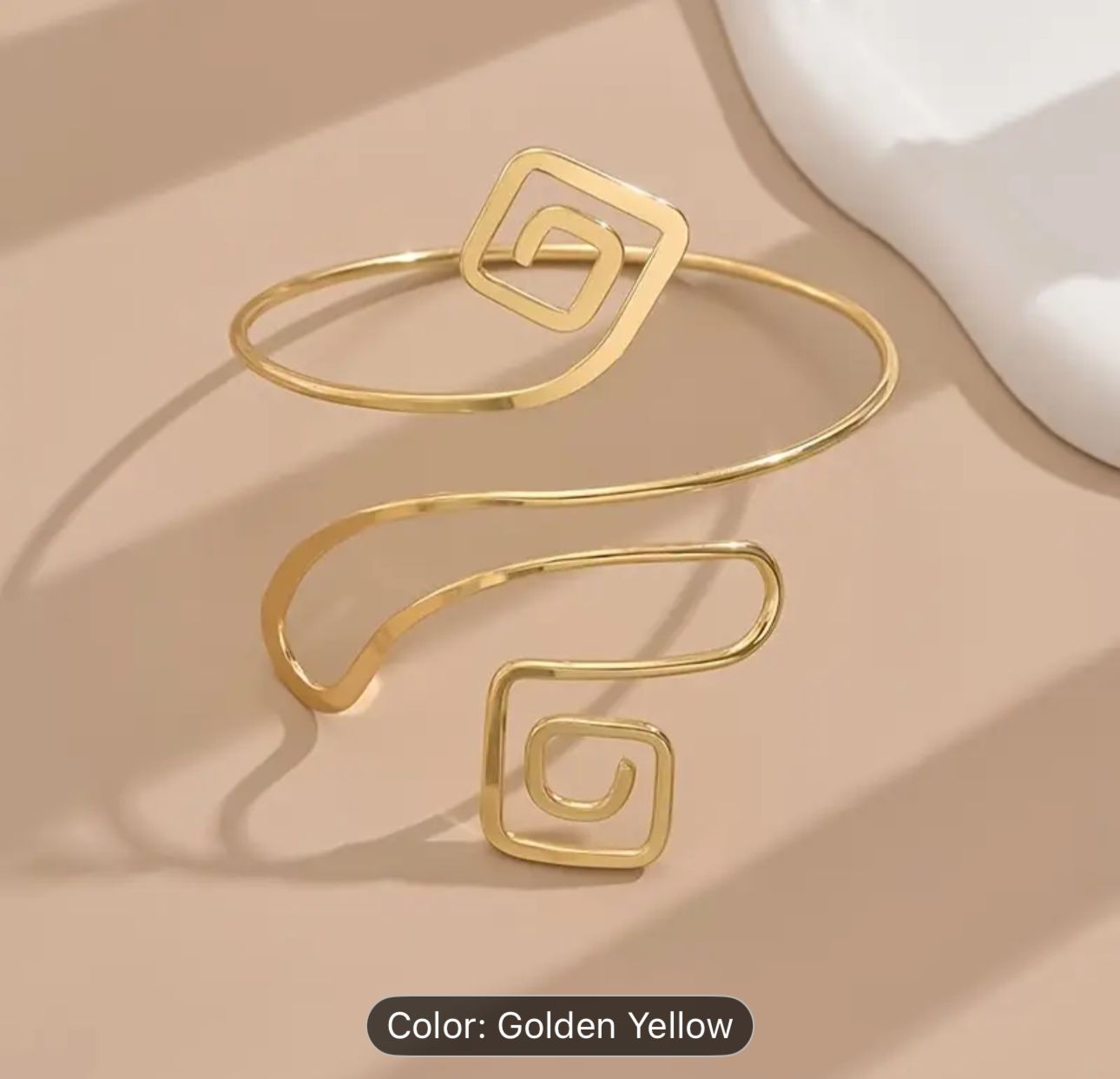 Elegant Geometric Twisted Circle Open Bangle Iron Lady'S Arm Jewelry in Munich